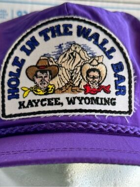 Hole In The Wall Bar Kaycee Wyoming Purple Trucker Hat